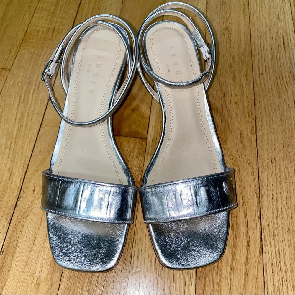 SANDRO Leather Sandals - Picture 5 of 11
